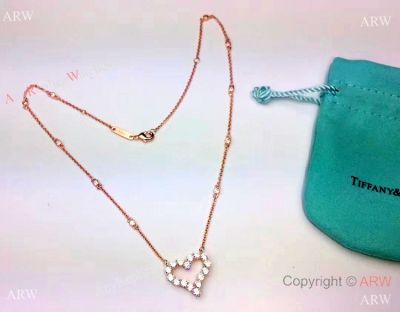 T I F F I NY & C o 925 Silver Heart Pendant with Diamond